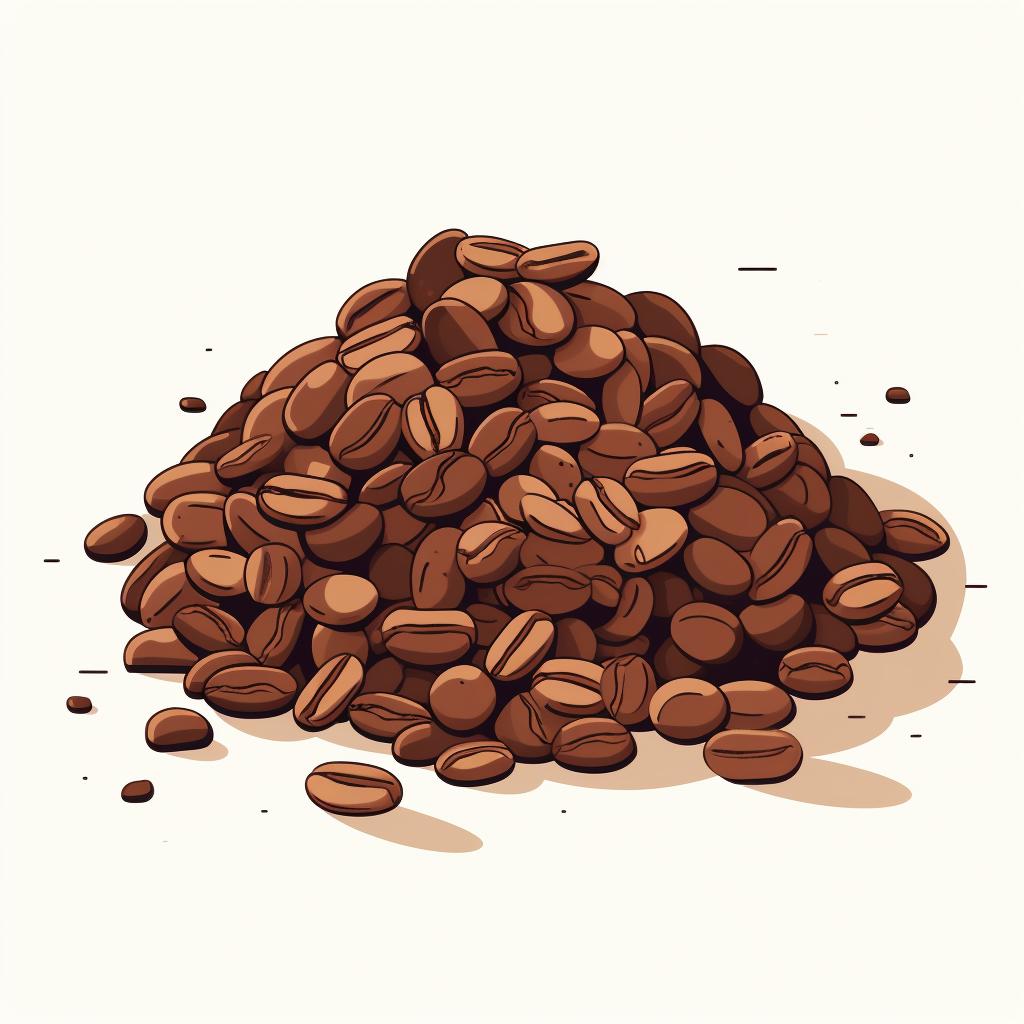 Coarsely ground coffee beans